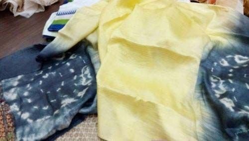 Shibori Silk Stole 01