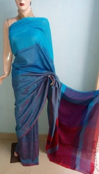 Soft Cotton Saree With Jamdani Pallu 01