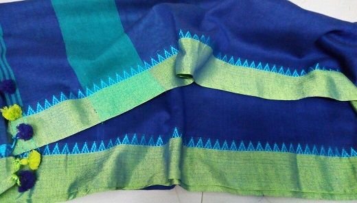 Soft Cotton Saree With Silk Temple Border 02
