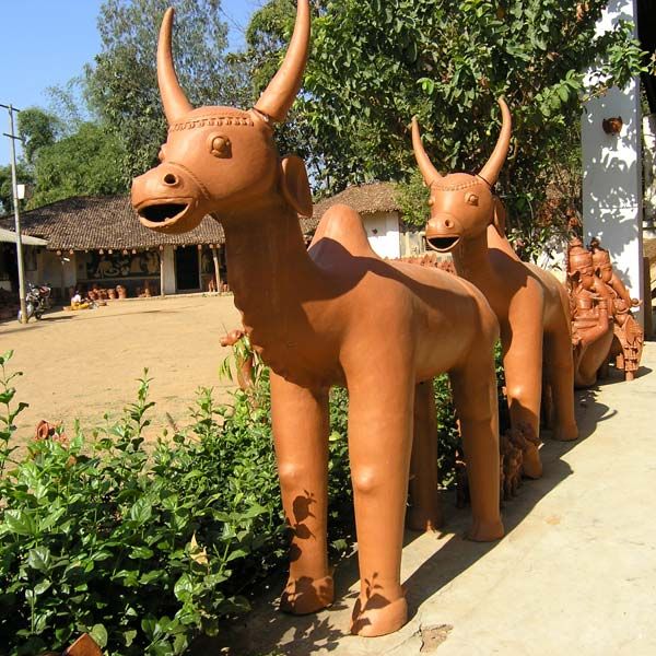 Terracotta Bull Statue