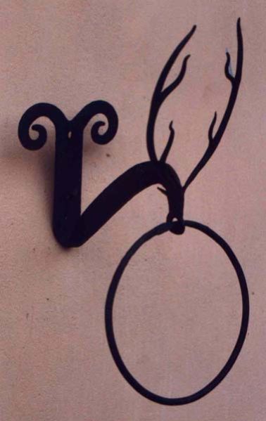 Wrought Iron Deer Statue