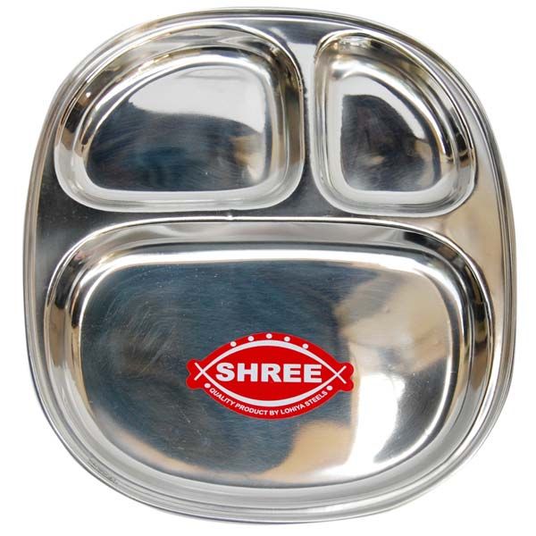 Stainless Steel 3 Compartment Dynastic Tray