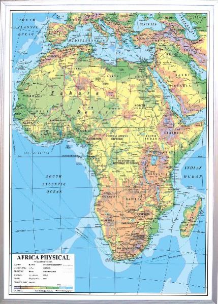 Africa Physical 3D