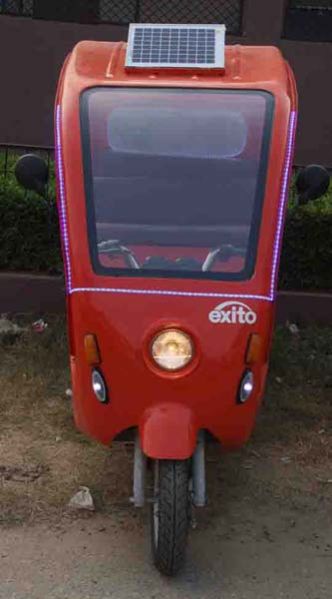 Red Electric Rickshaw