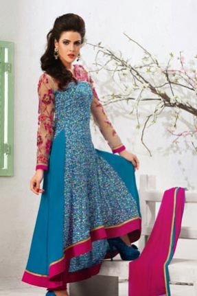 RUAAB Sky Anarkali Suit