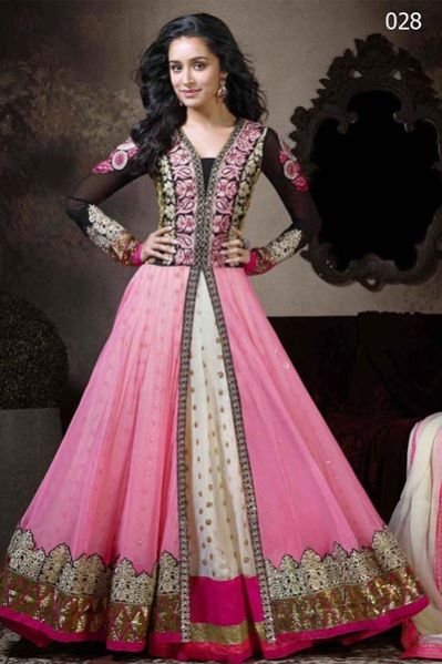 Sharaddha Kappor Pink Anarkali Suit