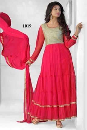 Stylish Rani Pink Anarkali Suit