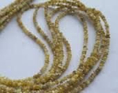 12 to 14 Inch Line Yellow Rough Uncut Diamond Beads