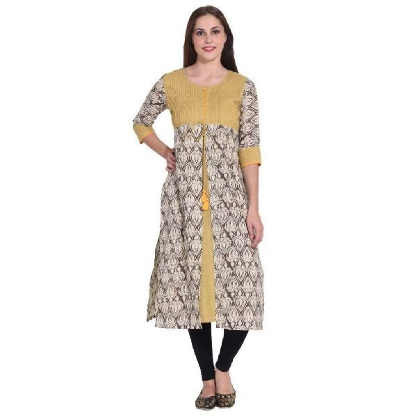KD 002 Yellow Ladies Kurti