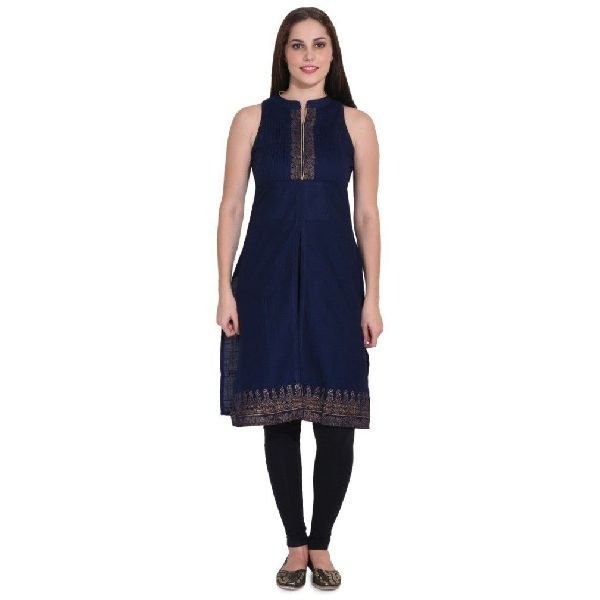 KD 008 Navy Ladies Kurti