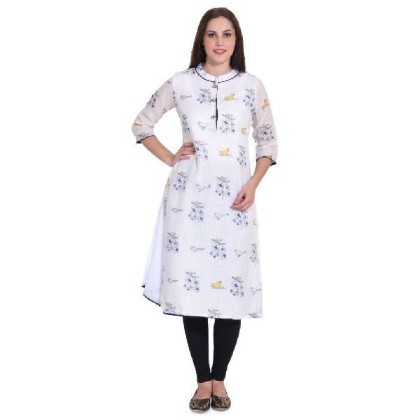 KD 039 White  Ladies Kurti