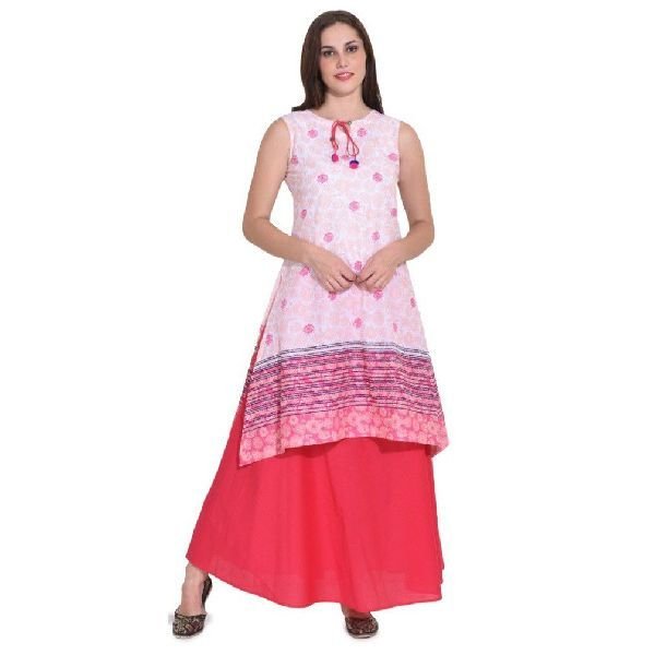 KD 076 Pink Ladies Kurti