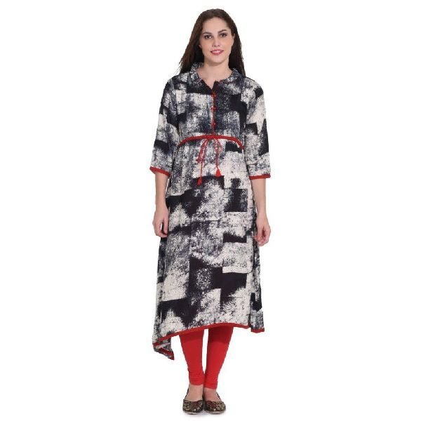 KD 087 Black Ladies Kurti