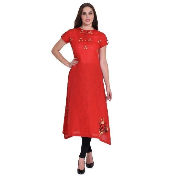 KD 090 Red Ladies Kurti
