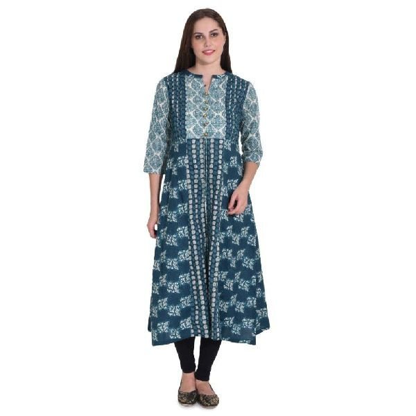 KD 127 Indigo Ladies Kurti