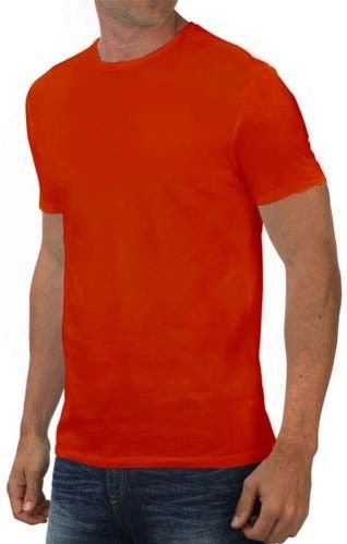 Mens Plain Round Neck T-Shirt 01