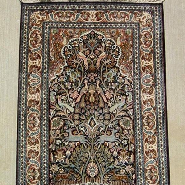 Hand Knotted Art Silk Carpet 05