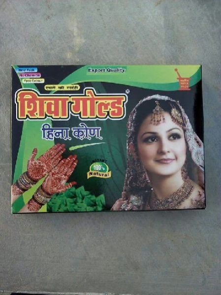 Shiva Gold Henna Cone 02