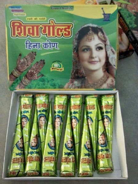 Shiva Gold Henna Cone 03