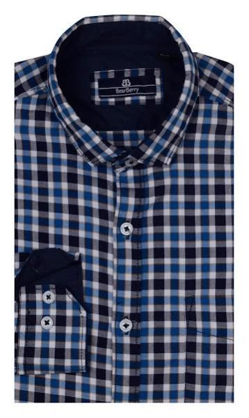 Mens Casual Cotton Shirt (0132-BBST-1_1)