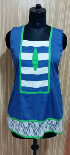 Blue and White Cotton Kurti