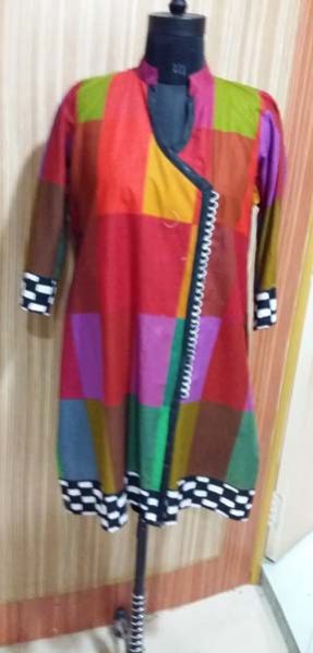 Bold Check Cotton Kurti