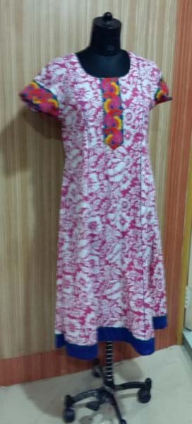 Dark Pink Cotton Kurti