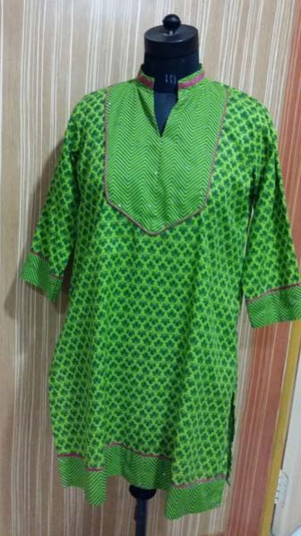 Green Cotton Kurti