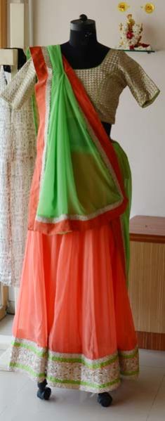 Peach Lehenga Choli