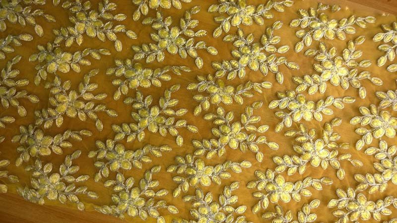 Multi Colour Thread Work Fabrics