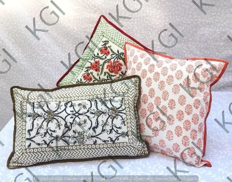 Hand Block Printed Cushion Cover 02