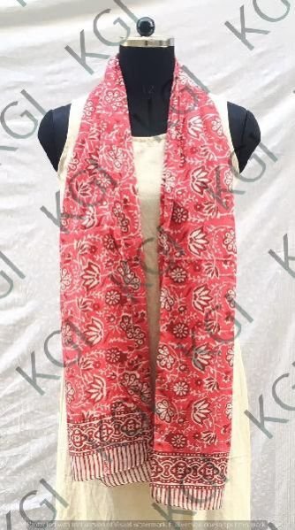 Hand Block Printed Stole 01