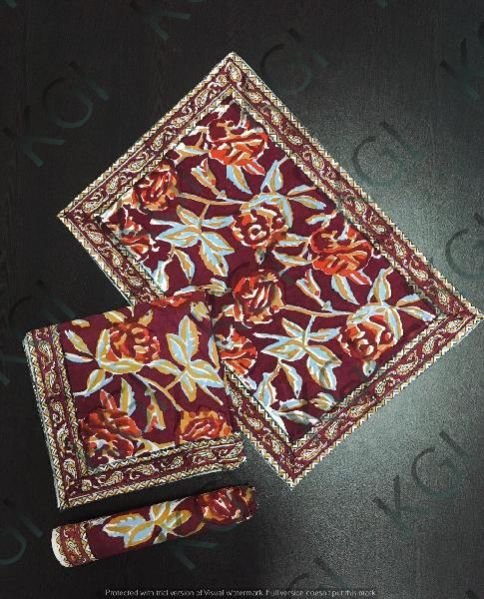 Hand Block Printed Table Mat 04