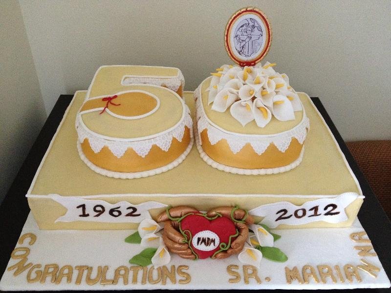 Golden Jubilee Cake 09