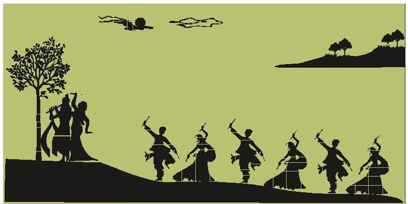 Theme Krishna Wall Stencil