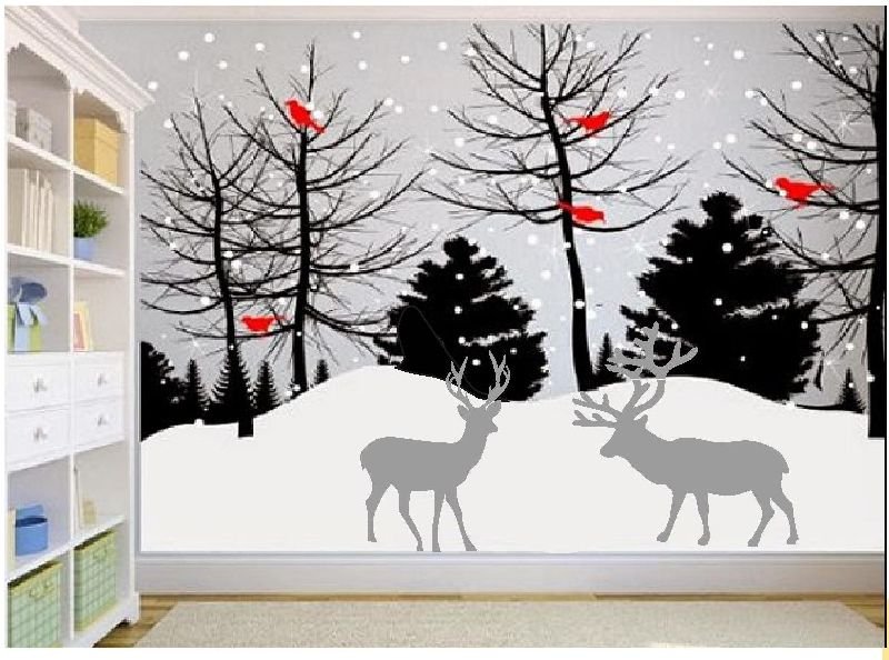 Winter Moon Wall Stencil