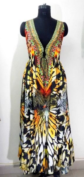 Ladies Sleeveless Long Maxi Dress