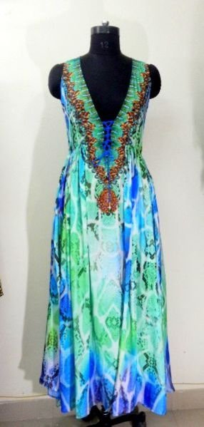 Ladies Sleeveless Long Maxi Dress