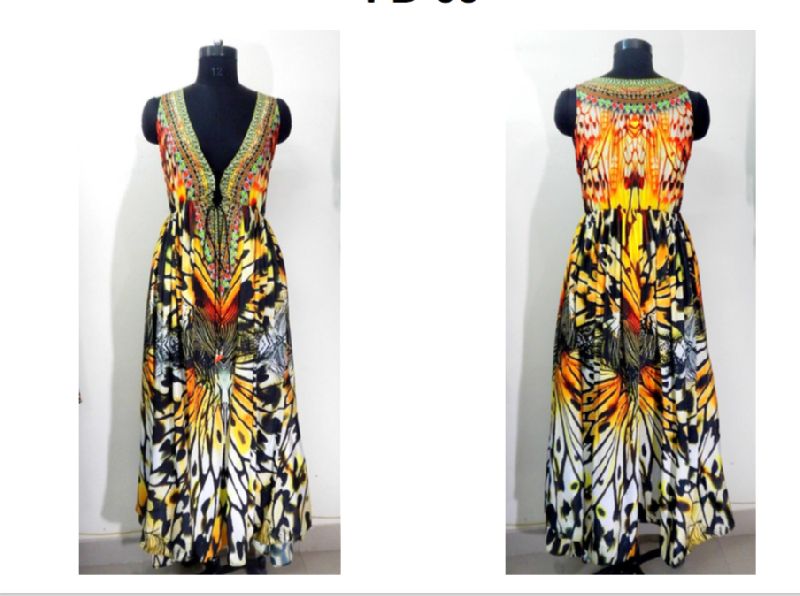 Ladies Sleeveless Long Maxi Dress