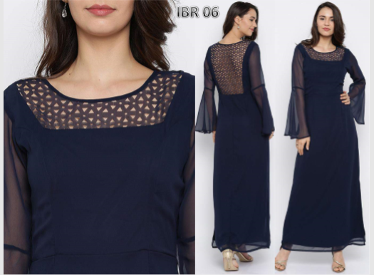 Ruffle Sleeves Long Dress