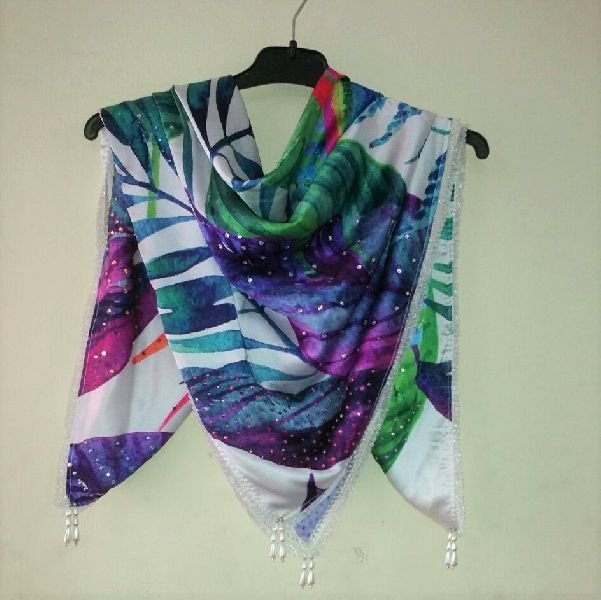 Tropical Print Short Scarve