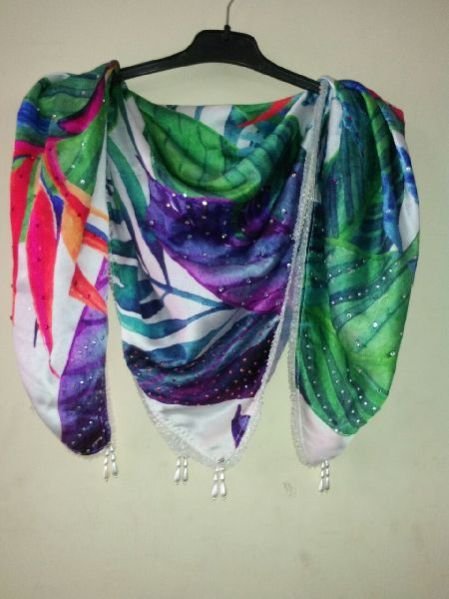Tropical Print Short Scarve