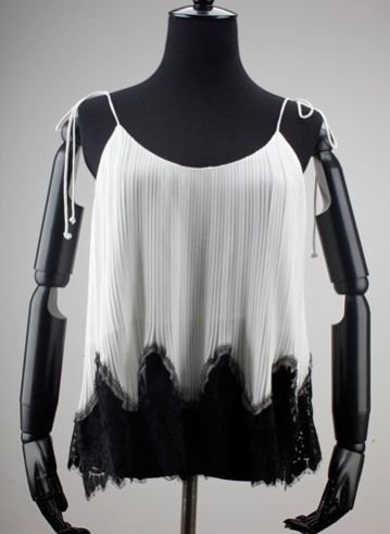 White Short Fringe Top