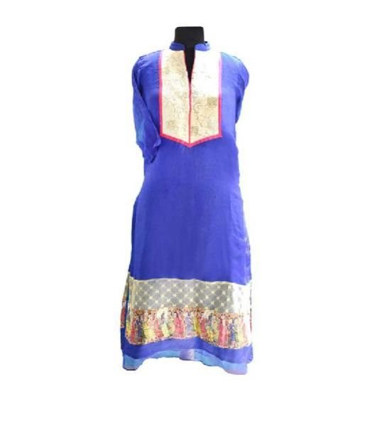 Chiffon Blue Kurti