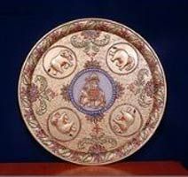 Elephant Painted on Marble Plate