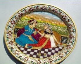 Marble Plate Hand Painted