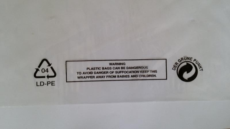 Warning Printed Poly Bag