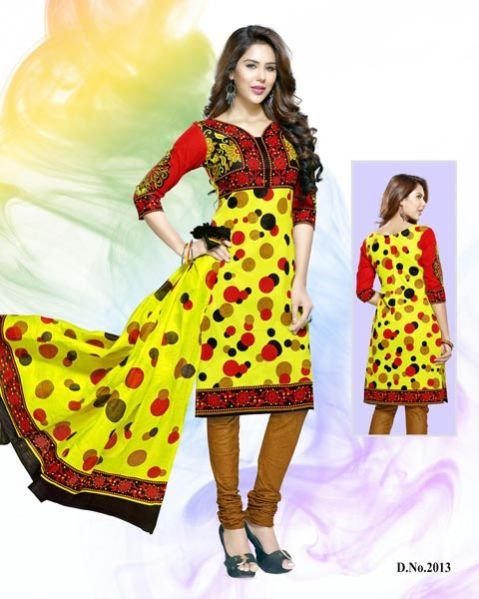 Cotton Printed Suit Dress Material (2013)
