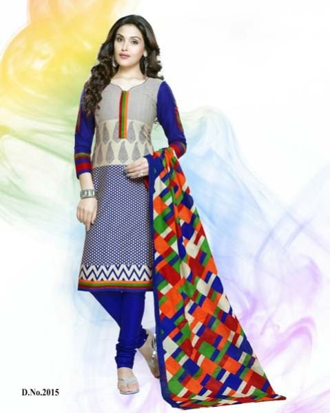 Cotton Printed Suit Dress Material (2015)