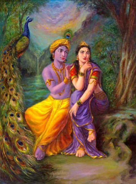 IM293 Canvas Painting Radha Krishna
